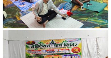 सात दिवसीय मेडिटेशन – योग शिविर का 30 अक्टूबर को होगा समापन ध्यान, योग, सकारात्मक अफर्मेशन और आध्यात्मिक अभ्यासों का दिया जा रहा प्रशिक्षण